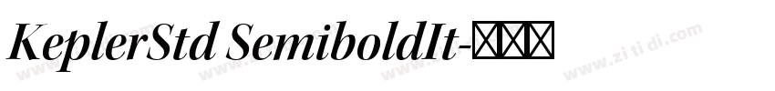 KeplerStd SemiboldIt字体转换